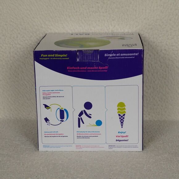 UCO Softshell Ice Cream Ball Quart/1 Liter Blue Yay Labs High Fives Maker - Picture 7 of 11